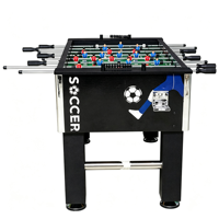 Table de baby-foot commerciale à monnayeur, machine de jeu d'arcade, football de table 2 joueurs avec éclairage LED pour pub, bar, parc d'attractions en intérieur