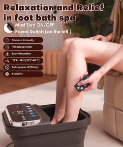 Neuer schein ung Faltbarer Fuß Spa Blasen temperatur Farb-Touchscreen 6 <span class=keywords><strong>Massage</strong></span> rollen für Körperpflege geräte - Product Image 2