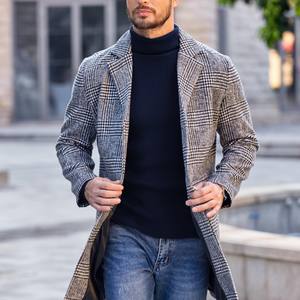 <span class=keywords><strong>Pull</strong></span> à <span class=keywords><strong>col</strong></span> roulé de luxe pour hommes <span class=keywords><strong>cachemire</strong></span> coton mélangé respirant Patchwork épissage motif floral Style de créateur de mode - Product Image 3