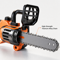Tronçonneuse Électrique Professionnelle Sans Balais 21V 12 Pouces 1000W Haute Puissance Portative à Batterie Lithium pour le Travail du Bois et l'Abattage - Garantie 1 An