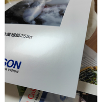 Premium 255 gsm 24 pouces x 30.5m rouleau de papier photo métallique jet d'encre brillant chaud pour Canon Epson HP