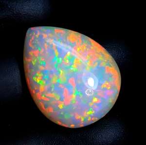 โอปอลเอธิโอเปียคุณภาพสูง ทรงคาโบชอง แบบหลวม 100% ธรรมชาติ ทรงลูกแพร์ เคลือบแว็กซ์/น้ำมัน ตาแมว สำหรับทำเครื่องประดับ DIY - Product Image 5