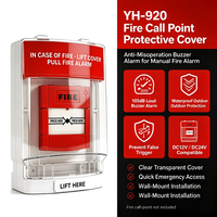 Boîtier de protection extérieur étanche pour point d'appel incendie avec alarme sonore anti-déclenchement accidentel pour alarme incendie manuelle