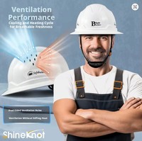 Casquette de sécurité anti-choc SHINEKNOT pour travaux en hauteur, protection solaire, respirante et protectrice