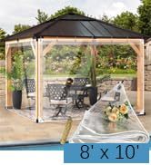 Đa-Kích Thước Rõ Ràng Tarp Nhiệm Vụ Nặng Nề Mọi Thời Tiết Trong Suốt <span class=keywords><strong>PVC</strong></span> Bìa Cho Patio Hiên Mùa Đông Bảo Vệ Thiết Bị Ngoài Trời Trong Kho - Product Image 3