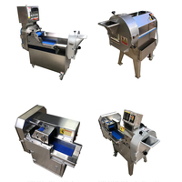 Industriële elektrische groente snijmachine, blokjes snijder, uien snijder, tomaten snijder, commerciële uien- en aardappelchips snijmachine