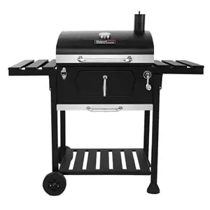 Charcoal Grill with Side Tables Backyard Griller Party BBQ Picnic Patio Cooking Black Outdoor Smoker