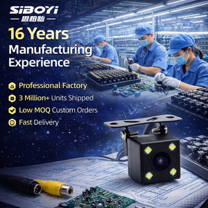 กล้องมองหลังรถยนต์กันน้ำ IP68 พร้อมไฟ LED 4 ดวง ความละเอียด 480TVL CCD กล้องถอยหลังมองกลางคืน มุมกว้าง 150 องศา CVBS สำหรับรถยนต์ OEM - Product Image 3