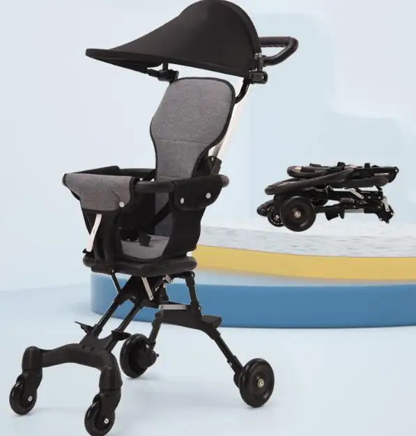 Juguete para baby shower, carrito de bebé plegable automático