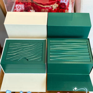 High Quality Green <b>Watch</b> Display <b>Box</b>, <b>Wooden</b> <b>Watch</b> <b>Box</b> Lined with Suede - Bulk Gift Packaging - Product Image 5