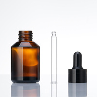 Emballage de soins de la peau cosmétique de luxe, flacon compte-gouttes en verre ambré à épaule inclinée, flacon vide de 30 ml, flacon d'huile essentielle