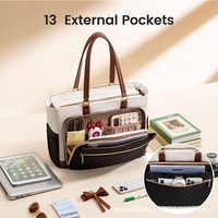 LOVEVOOK Bolso de Hombro de Piel Sintética para Mujer, Bolso de Mano para Computadora Portátil, para Negocios, Viajes, Oficina, Universidad, Enfermera, Maestra