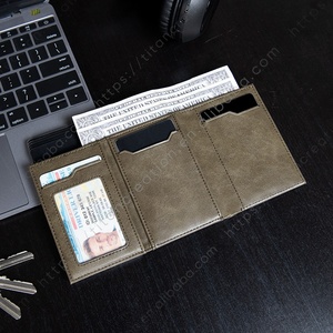 กระเป๋าสตางค์แบบป๊อปอัพ TILONSTAR TVC302 ขายส่ง ยอดนิยม ผลิตจากอะลูมิเนียม พร้อมช่องใส่บัตรเครดิต หนัง ช่องใส่บัตรประชาชน และช่องใส่เหรียญแบบมีซิป - Product Image 6