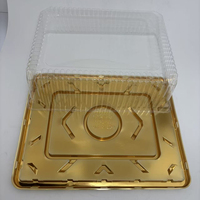 Boîte de boulangerie rectangulaire transparente jetable en PET, conteneur en plastique de haute qualité avec couvercle pour l'emballage de gâteaux et de pains