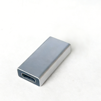Adaptor USB-C Female ke USB 3.0 Female dengan Output DC, Bahan Aluminium Alloy, Kompatibel untuk Laptop, Ponsel, Kamera, Dilengkapi Proteksi Sirkuit Pendek