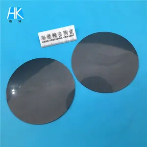 Oblea de disco de placa redonda delgada de cerámica de zirconia ZrO2 negra de pulido alto