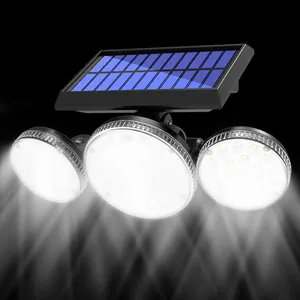 Lámpara Solar de pared LED con Detector de movimiento para exteriores, luces solares de 70LED para garaje, Patio, jardín al aire libre, 80 ABS, IP65 70