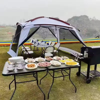 Tente de camping spacieuse pour 5 à 8 personnes, double couche, imperméable, résistante au vent, abri familial pour pique-nique, randonnée et voyage