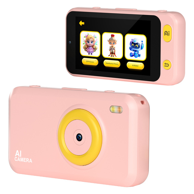 New AI Interactive Learning Mini Camera for Kids Children's HD Video Recording Beauty Photo Mode Digital Learning Camera