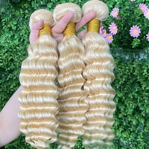 Prezzo all'ingrosso, Offerta imperdibile: Fasci di capelli vergini 613 Bioned, Onda Profonda, Cuticole Allineate, Trame di capelli umani vergini grezzi - Product Image 5