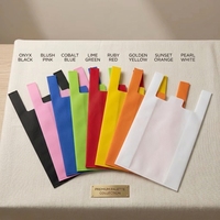 Sacs en HDPE personnalisés avec logo imprimé en flexographie, poignées gilet, recyclables pour supermarchés et courses