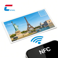 Carte postale de vœux NFC 13,56 MHz personnalisée et écologique pour les fêtes et les cadeaux