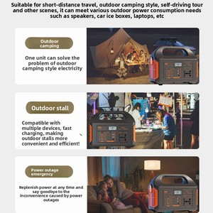 500W Household 220V High-Power Self-Driving Tour Night Market Stall Special 110V Outdoor <b>Mobile</b> Supply Pure Sine <b>Solar</b> 500W Pure - Product Image 4