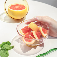 Ensemble de bols et couverts en verre coloré au design unique pour salade de fruits, soupe, nouilles et riz, résistant pour la table domestique