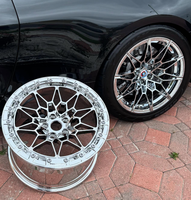 Jante de voiture de course de dragster 826m Triple Chrome Forged Wheel Beadlock pour BMW M3 M4 F30 F80 G20 G22 G80 G82 5x112 5x120 17 18 19 20 pouces