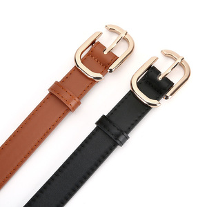 Ceinture pour femme Tiyo en cuir PU avec boucle ardillon en alliage, largeur 2,8 cm, couleur café, pour usage décontracté, collection Printemps 2025, origine Yiwu - Product Image 4