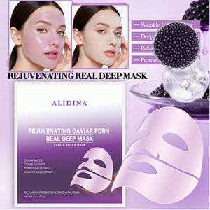Mascarilla Facial Iluminadora de Hidrogel, Mascarilla Facial Nutritiva Intensiva y Rejuvenecedora, Repara la Piel, MASCARILLA REJUVENECEDORA DE <span class=keywords><strong>CAVIAR</strong></span> PDRN <span class=keywords><strong>REAL</strong></span> DEEP - Product Image 1