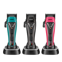 Tondeuse à cheveux professionnelle VGR V-035C DLC Blade Vector Motor 11000RPM sans fil pour stylistes et barbiers