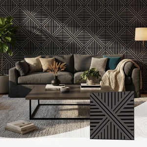 <span class=keywords><strong>Pannelli</strong></span> Acustici Decorativi con Texture Geometrica, <span class=keywords><strong>Pannelli</strong></span> Fonoassorbenti <span class=keywords><strong>in</strong></span> MDF con Impiallacciatura Effetto <span class=keywords><strong>Legno</strong></span> per Casa, Ufficio e Studio Musicale - Product Image 1