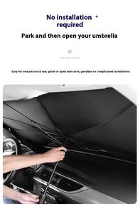 Interior Accessories Foldable Car Sunshade Umbrella Front <b>Window</b> Uv Block <b>Cover</b> for Heat Insulation - Product Image 2