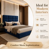 Lit plateforme en tissu Queen Size avec rangement à vérin à gaz à ouverture par le bas pour chambre d'appartement, approvisionnement pour la vente au détail B2B B2C en gros
