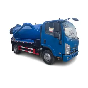 Hot sale sewage suction vehicle vacuum tank sewage suction truck isuzu for sale cheap price