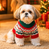 PETCIRCLE Collection de vêtements universels quatre saisons en fibre acrylique pour chats et chiens, mode pour animaux de compagnie de Noël