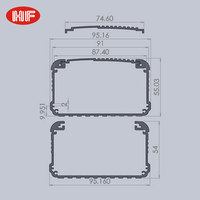Boîtier d'onduleur en aluminium extrudé Boîtier de batterie en métal pour circuit imprimé Boîtier d'appareil électronique en aluminium pour usinage CNC personnalisé