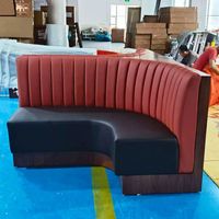 Vente en gros de sièges de restaurant et d'hôtel en forme de U, modernes, durables, en bois massif, de luxe léger, 6 places