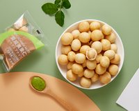 Noix de macadamia enrobées de wasabi, torréfiées à sec, source de fibres, sans gluten et certifiées non-OGM