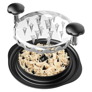 Déchiqueteur de viande pour poulet, outil de découpe pour hacher le bœuf, déchiqueter le porc et le poulet, hachoir à viande avec couvercle transparent - Product Image 1