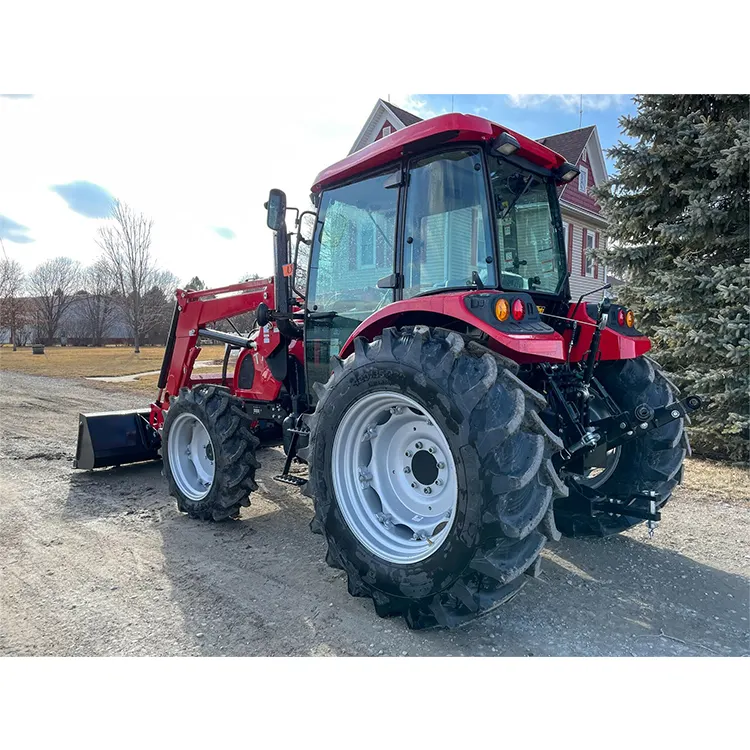 Uygular ve yükleyici EPA 4WD 75hp tarım traktörleri ile kabin tarım traktörü