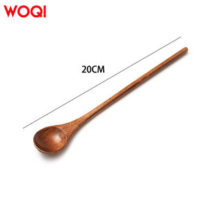 WOQI Mini mezcla <span class=keywords><strong>de</strong></span> madera barra agitadora cuchara palos mango largo pequeñas cucharaditas <span class=keywords><strong>de</strong></span> café <span class=keywords><strong>de</strong></span> miel para fiestas al por mayor - Product Image 4