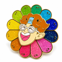 Pins de revers personnalisés en forme de cœur, en métal plaqué or, émail dur, couleur personnalisée, soyeux, pour le bien-être quotidien, qualité supérieure