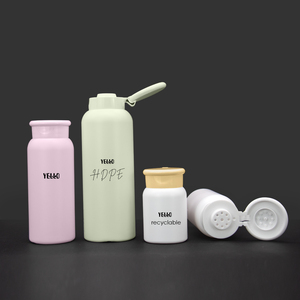 Bán buôn <span class=keywords><strong>30ml</strong></span> 50ml 100ml 150ml đen trắng PE Matte nhựa cơ thể Talc bột chai với sifter lật <span class=keywords><strong>cap</strong></span> - Product Image 1