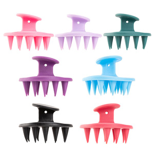 Cepillo de masaje para el cuero cabelludo de silicona suave para limpieza del cuero cabelludo y peinado con cuerda para colgar - Product Image 5