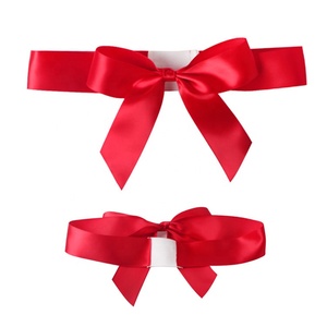Décoration de noël ruban de soie arcs Vacances cadeau promotionnel boîte cadeau décoratif arcs rouge polyester <span class=keywords><strong>fibre</strong></span> de rubans de satin - Product Image 1