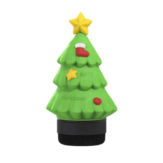 RGB Christmas Tree Star Design Night Light Wireless Speaker Mini Wireless Speaker for Party Activities Use Gift Wireless Speaker