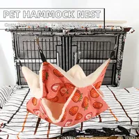 Lit pour petits animaux en coton écologique pour hamsters et ours dorés, utilisation toute l'année, confortable en intérieur