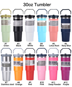 <b>Portable</b> 30oz Outdoor Leakproof Stainless Steel Double Wall <b>Vacuum</b> Insulated Flip Straw Travel Tumbler - Product Image 5